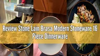 Review Stone Lain Brasa Modern Stoneware 16 Piece Dinnerware Sets, Plates and Bowls Sets, Dish Set f