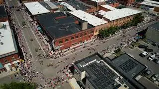 The 2023 Livingston Roundup Fourth of July Parade - Drone Video Over Livingston, Montana