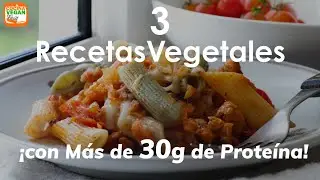 ¡No necesitas carne! 3 Recetas vegetales con más de 30g de proteína. #recetas #plantbased