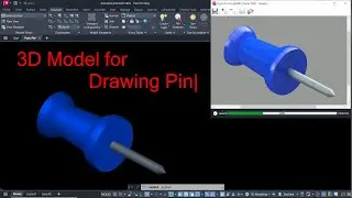 3D Model of Drawing Pin Or Push Pin in AutoCAD |  Product Design in AutoCAD