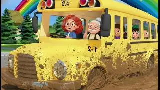 Wheels on the Bus in the Mud 🚌🌧️ | Muddy Farm Adventure Song for Kids | Fun Baby Cartoon