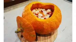 Оригинальный куриный гуляш, запечённый в тыкве | Original chicken goulash baked in pumpkin