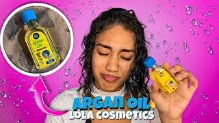 FINALIZAÇÃO COM ARGAN OIL LOLA COSMETICS | Usei só Óleo para finalizar! ( ondulado2abc)