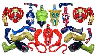Toys Avengers, Spider-Man, Venom, Hulk, Thanos, Captain America