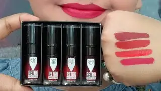 PAC retro matte mini liquid lipstick pink set review | best and affordable bridal lipstick |