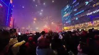 Fireworks at Radhuspladsen Copenhagen looks like 