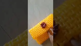 Lemon yellow colour wire pouch with magnetic lock 🔓 / Shivankan not