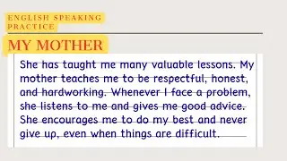 English Speaking Practice| Talk about your mother in English @THEENGLISHDAILYCLASSROOM