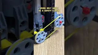 Using Belt Drive as a Safety Clutch #mechanical #mechanism #belt #lego #legotechnic #engineering