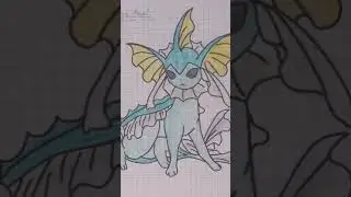 Dessin Pok&eacute;mon (Aquali/Vaporeon) #dessin #art #pokemon #eau