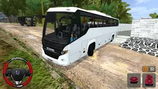 Scania Touring Bus Mod For Bussid - Offroad Drive 😱 | Bus Simulator Indonesia - Android Gameplay 
