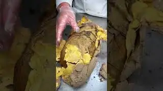 Duck wrapped in the leaf and a paper and coated with clay from the top #youtubeshorts #food #shorts