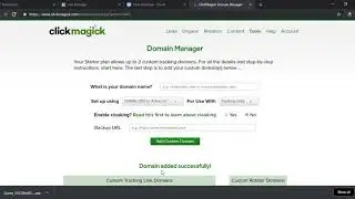 Chapter 5  - How To Add A Custom Domain To Click Magick ?