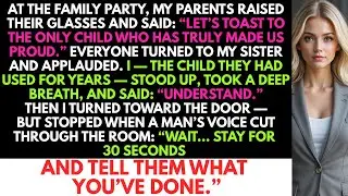 At The Family Party, My Parents Said, &ldquo;There&rsquo;s Only One Child In This Family&hellip;&rdquo; So I...