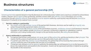 General Partnership Business Structure [CPA Prep]