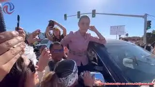 Entre gritos y reclamos Sheinbaum dialoga con manifestantes