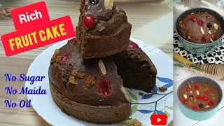 The Healthiest Fruit Cake Ever &mdash; No Sugar, No Flour, No Oil | Guilt free Cake | Super Delicious 😋