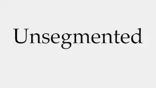 How to Pronounce Unsegmented