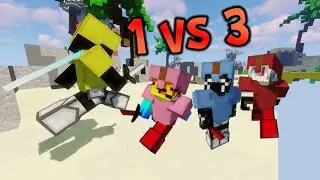 Hypixel Solo Bedwars - TEAM OF 3 TRIES TO TAKE ME OUT