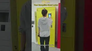 Intelligent electronic locker/ face recognition smart storage locker operation video #smartlockers