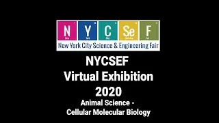 NYCSEF 2020 Virtual Exhibition Categories Animal Science - Cellular Molecular Biology