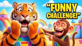 3D Animals Game Challenge 🐯🐶 | Funny Cartoon Animal Adventure for Kids #3danimation 