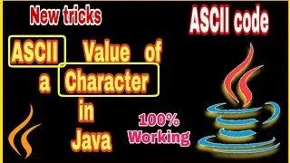 Program to Find ASCII Value of a Character in java||Display ASCII Value of Specified Character||Asci