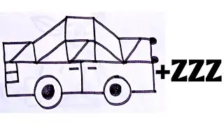 How to Draw Car Using ZZZ Letters | Creative Letter Art Trick for Beginners