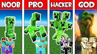 Minecraft NOOB vs PRO vs HACKER vs GOD : FAMILY CREEPER MUTANT in Minecraft! Animation