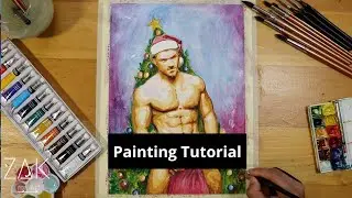 Painting Tutorial Time lapse Episode (54) #watercolorpainting #zakpopart