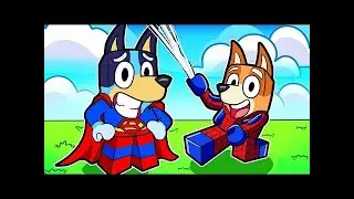 BLUEY AND BINGO BECOME SUPERHEROES in ROBLOX! 💪💖