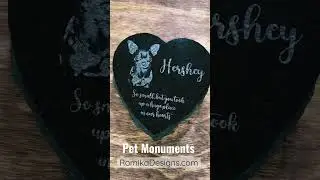 Laser Engraved Stone and Granite Pet Monuments from Romika Designs