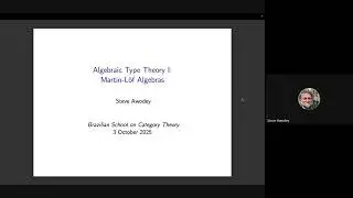 Algebraic Type Theory, Part I: Martin-L&ouml;f Algebras - Steve Awodey