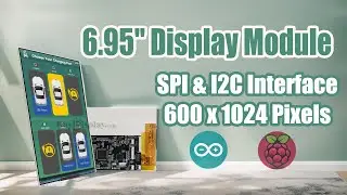 6.95 inch 600x1024 IPS TFT Module SPI/I2C Opt. Arduino Shield