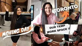 #torontomovingvlog #downtown MOVE IN DAY + OUR NEW WORK SPACE | TORONTO DOWNTOWN MOVING VLOG 2021