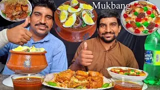 ASMR Eating Matka Chicken Tikka Biryani Egg Biryani Fruit Custard Triffle| Asmr Eating Show|Mukbang