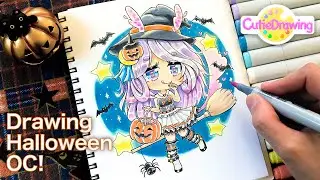 Practicing drawing with Copic markers 48: Gachaclub OC /Happy Halloween!