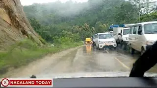 Heavy Rain & Roadfall at Tsiedukhru Range | NH-29 Traffic Jam & Diversion | Sept 18.