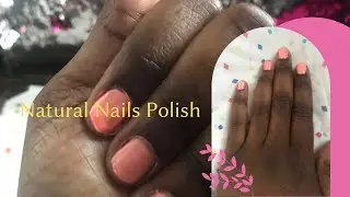 Polishing My Natural Nails: Peachy Orange Gel Polish by L.A colors.