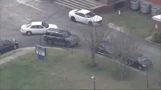 Sky 5 flies over school on lockdown in Lillington