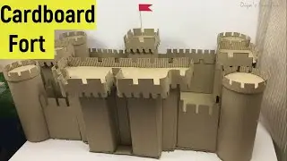 Cardboard fort making | Cardboard castle model | DIY fort | DIY castle