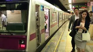 東京メトロ8000系、東武500050系渋谷駅発車