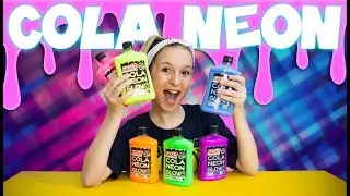 FIZ UMA SLIME TESTANDO A COLA NEON GLOW DA RADEX