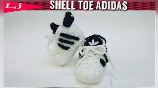 Вязаные крючком детские кроссовки Adidas