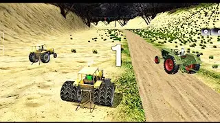 TRACTOR RACING TRACTOR TROLLEY|Desert Mode|Drive Faster Your Monster Tractor
