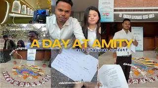 A Day at Amity University Noida as a Final Year Student 🎓 | Valentine Week in Amity University 💕