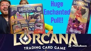 **NEW** Disney Lorcana TCG!! Gift set and starter deck opening!!||Pulled an amazing Enchanted Rare||