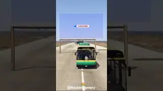 City Bus Vs Cargo Truck Vs Log Trap #shorts #gta5 #youtubeshorts
