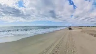 Insta 360 view of ATV on the Cape Lookout beach - 5.31.24
