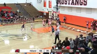 Claymont Boys Varsity Basketball vs Hiland